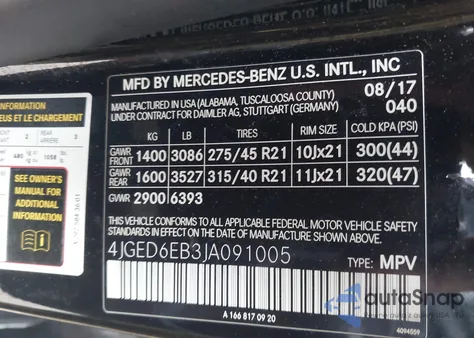 2018 Mercedes-Benz Amg Gle 43 Coupe 4Matic from USA, damaged, VIN 4JGED6EB3JA091005